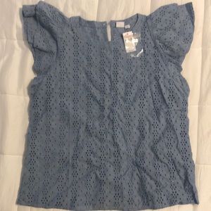 Gap Ruffle Sleeve Top